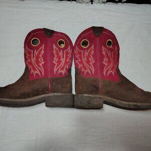 Ariat Fatbaby Heritage Boots Burgundy Tan Cowgirl Women's Size US: 9 B